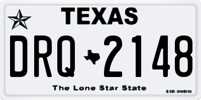 TX license plate DRQ2148