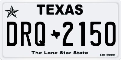 TX license plate DRQ2150