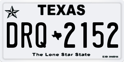 TX license plate DRQ2152