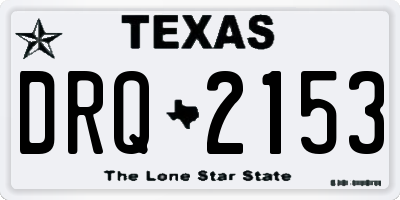 TX license plate DRQ2153