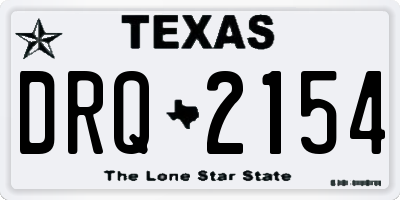 TX license plate DRQ2154