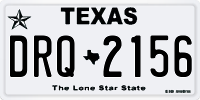 TX license plate DRQ2156