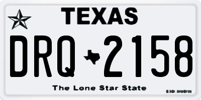 TX license plate DRQ2158