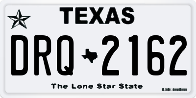 TX license plate DRQ2162