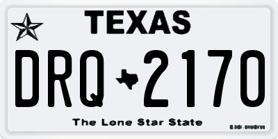TX license plate DRQ2170