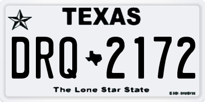 TX license plate DRQ2172