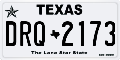 TX license plate DRQ2173