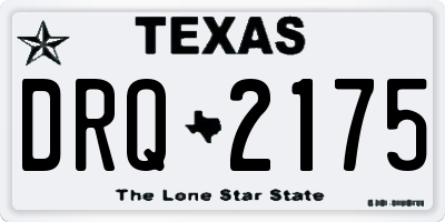TX license plate DRQ2175