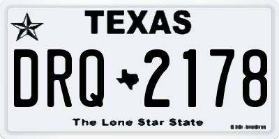 TX license plate DRQ2178