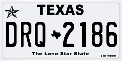 TX license plate DRQ2186