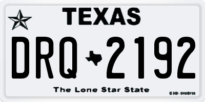 TX license plate DRQ2192