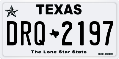 TX license plate DRQ2197