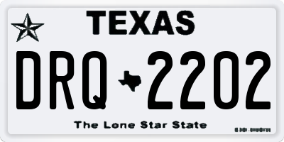 TX license plate DRQ2202