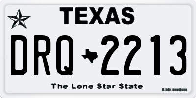 TX license plate DRQ2213