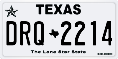 TX license plate DRQ2214
