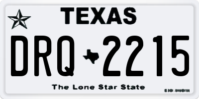 TX license plate DRQ2215
