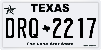 TX license plate DRQ2217