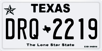 TX license plate DRQ2219