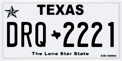 TX license plate DRQ2221