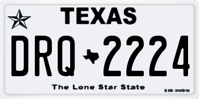 TX license plate DRQ2224