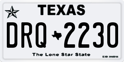 TX license plate DRQ2230