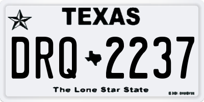 TX license plate DRQ2237