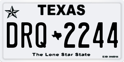 TX license plate DRQ2244