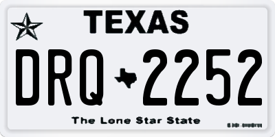 TX license plate DRQ2252