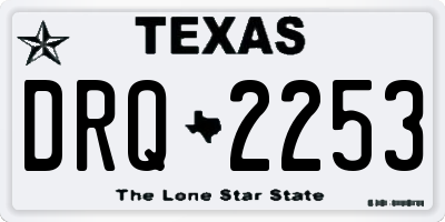 TX license plate DRQ2253