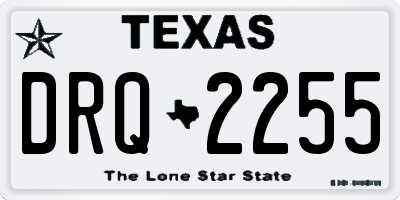 TX license plate DRQ2255