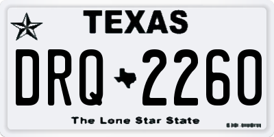 TX license plate DRQ2260