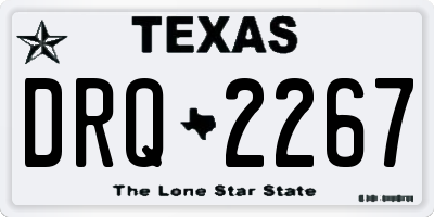 TX license plate DRQ2267