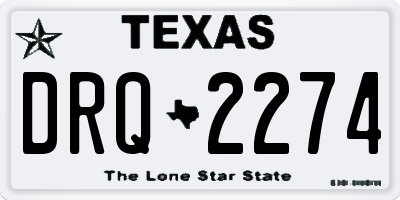 TX license plate DRQ2274