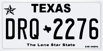 TX license plate DRQ2276