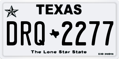 TX license plate DRQ2277