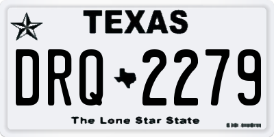 TX license plate DRQ2279