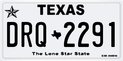 TX license plate DRQ2291