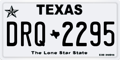 TX license plate DRQ2295