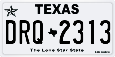 TX license plate DRQ2313