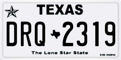 TX license plate DRQ2319