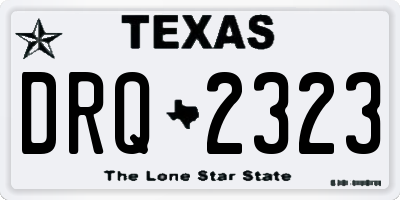 TX license plate DRQ2323