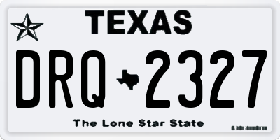 TX license plate DRQ2327