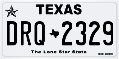 TX license plate DRQ2329