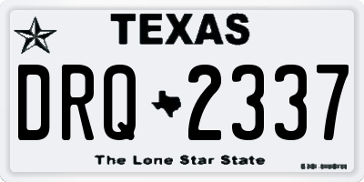 TX license plate DRQ2337