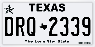 TX license plate DRQ2339
