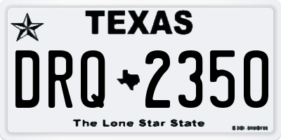 TX license plate DRQ2350