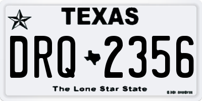 TX license plate DRQ2356