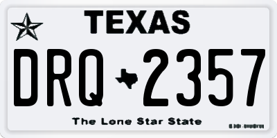 TX license plate DRQ2357