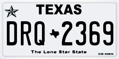 TX license plate DRQ2369