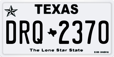 TX license plate DRQ2370